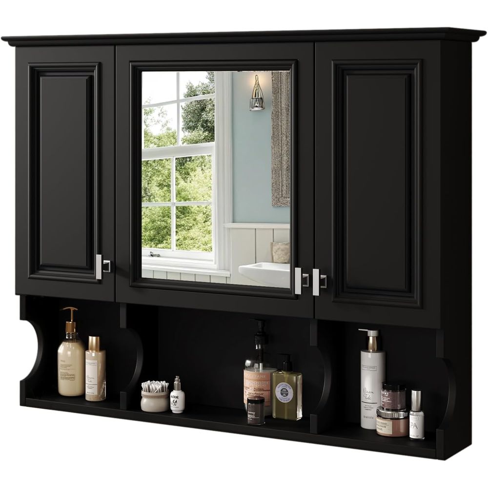 Home Bathroom Furniture - Bathroom Wall Cabinet with Mirror, Wall