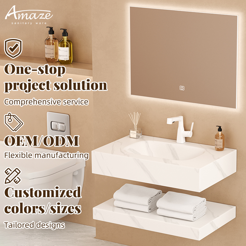 Home Bathroom Furniture - Bathroom CabinetNew Design Floating Double Layers