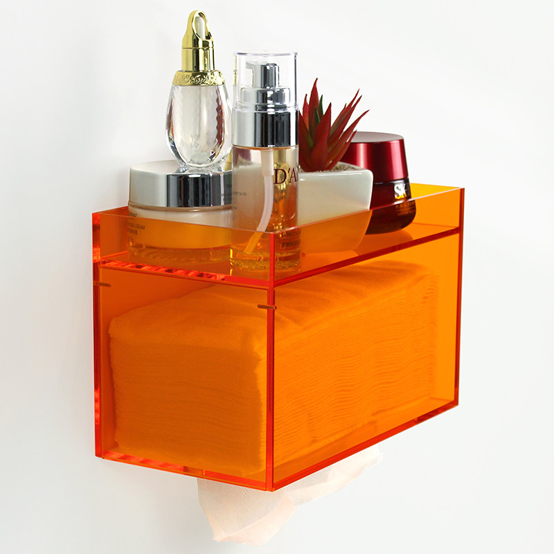 Home Bathroom Paper Towels - Acrylic Wall Mounted Tissue Box Holder,