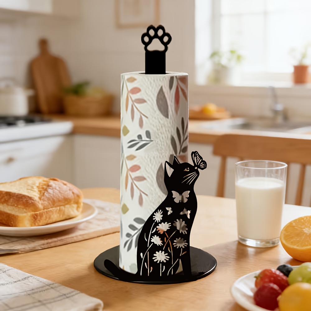 Home Bathroom Paper Towels - 1 Piece 2D Flat Cute Black
