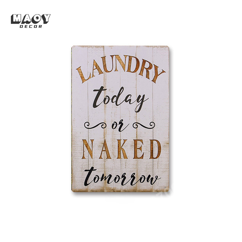 Slogan Metal Tin Sign Laundry  - Home Bathroom Furniture review and price