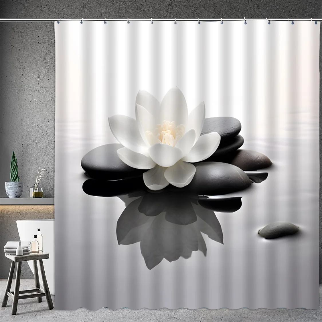 Black Stone Tower Zen Shower C - Shower Curtain Liner review and price
