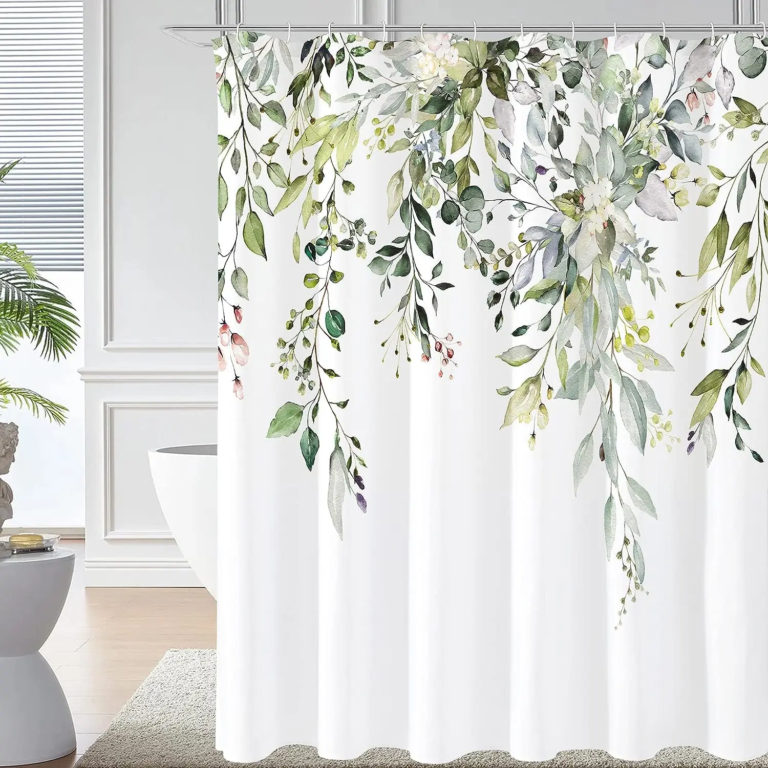 Watercolor Eucalyptus Leaf Sho - Shower Curtain Liner review and price