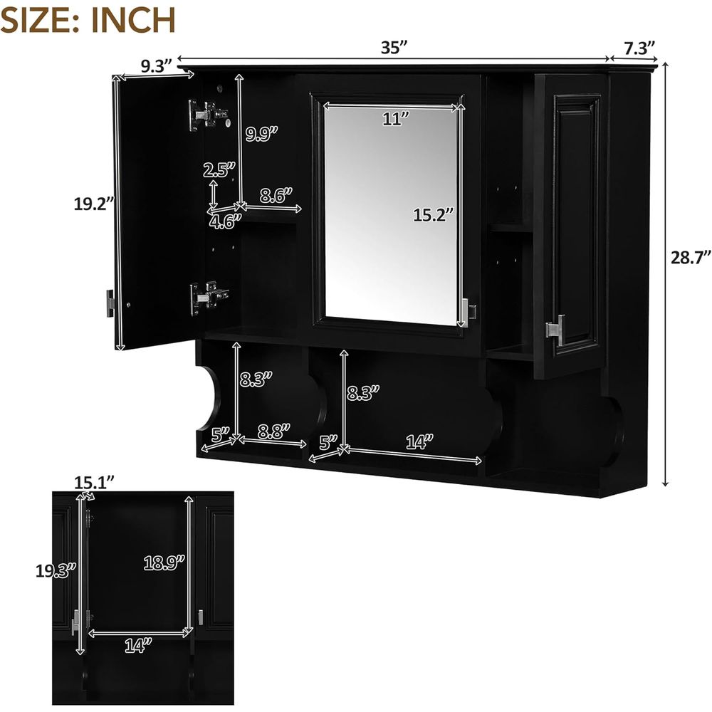 Bathroom Wall Cabinet with Mir - Home Bathroom Furniture review and price