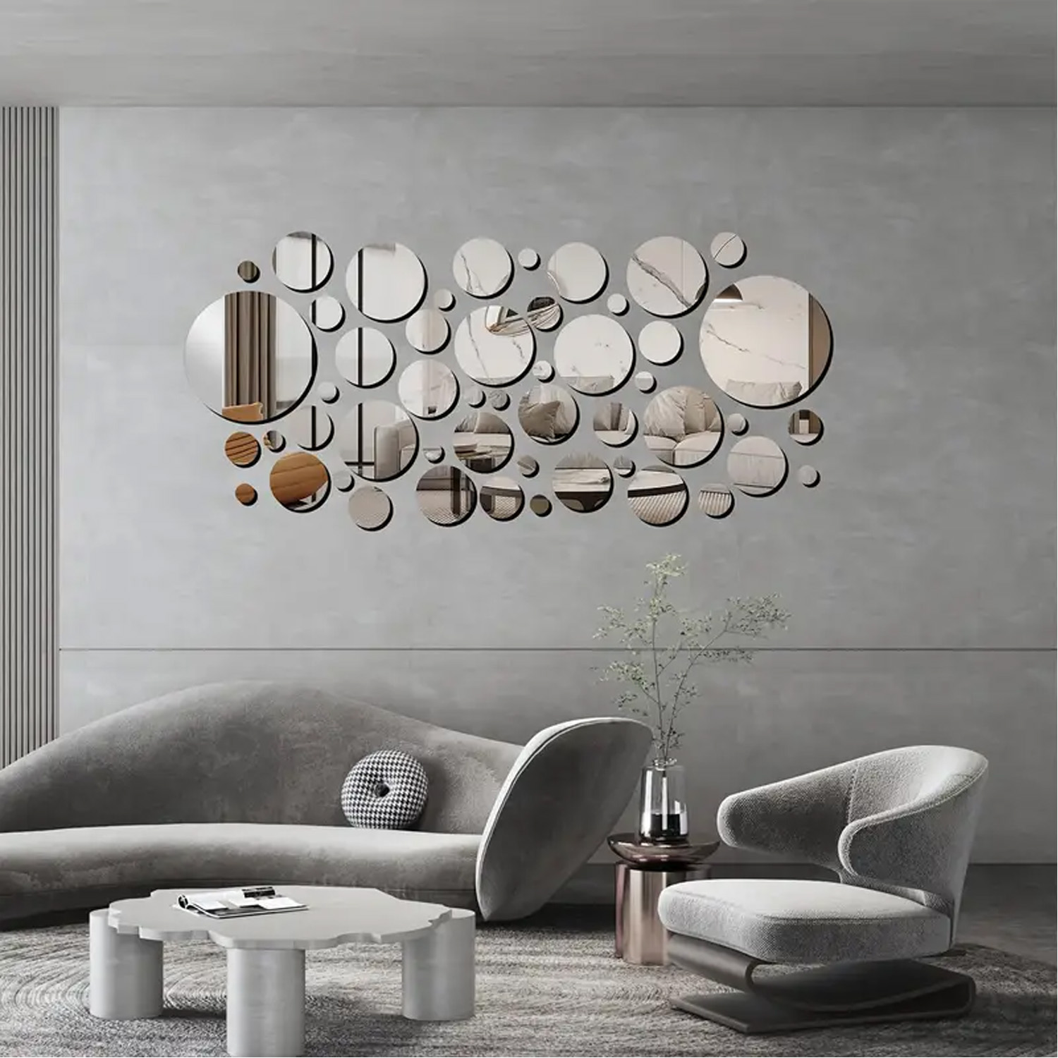 32 PCs 3D Acrylic Mirror Wall  - Home Theater Bathroom review and price