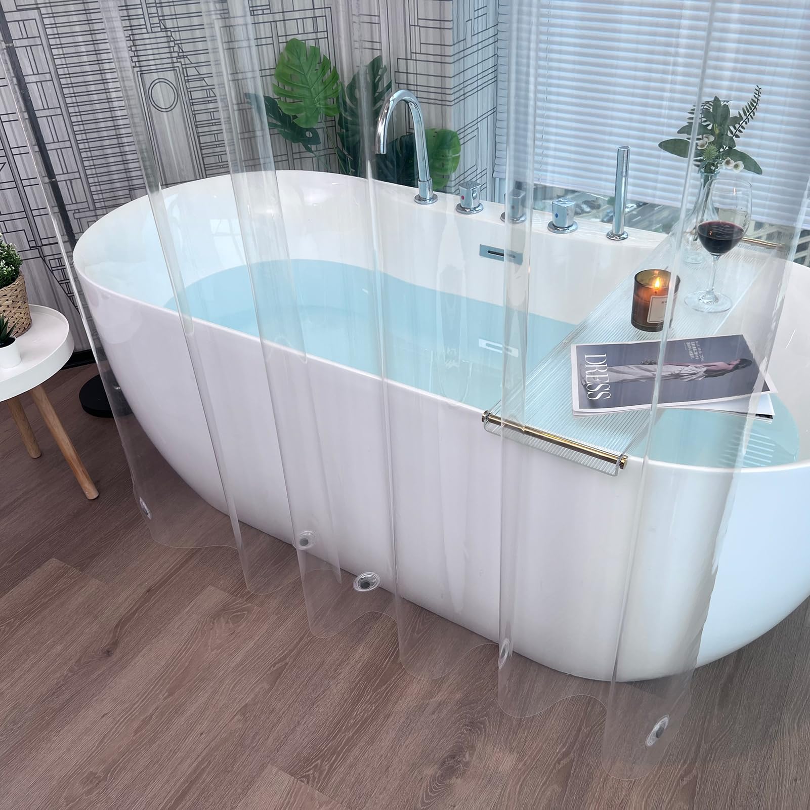 Clear Plastic Shower Curtains  - Shower Curtain Liner review and price