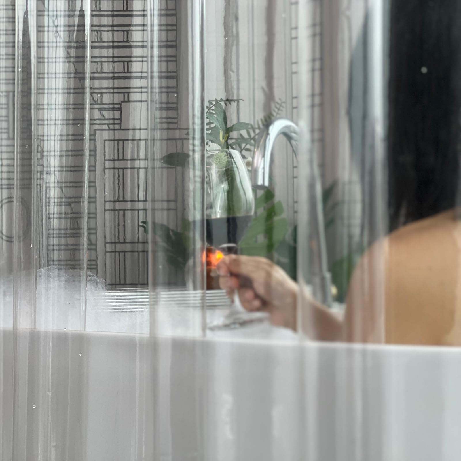 Clear Plastic Shower Curtains  - Shower Curtain Liner review and price