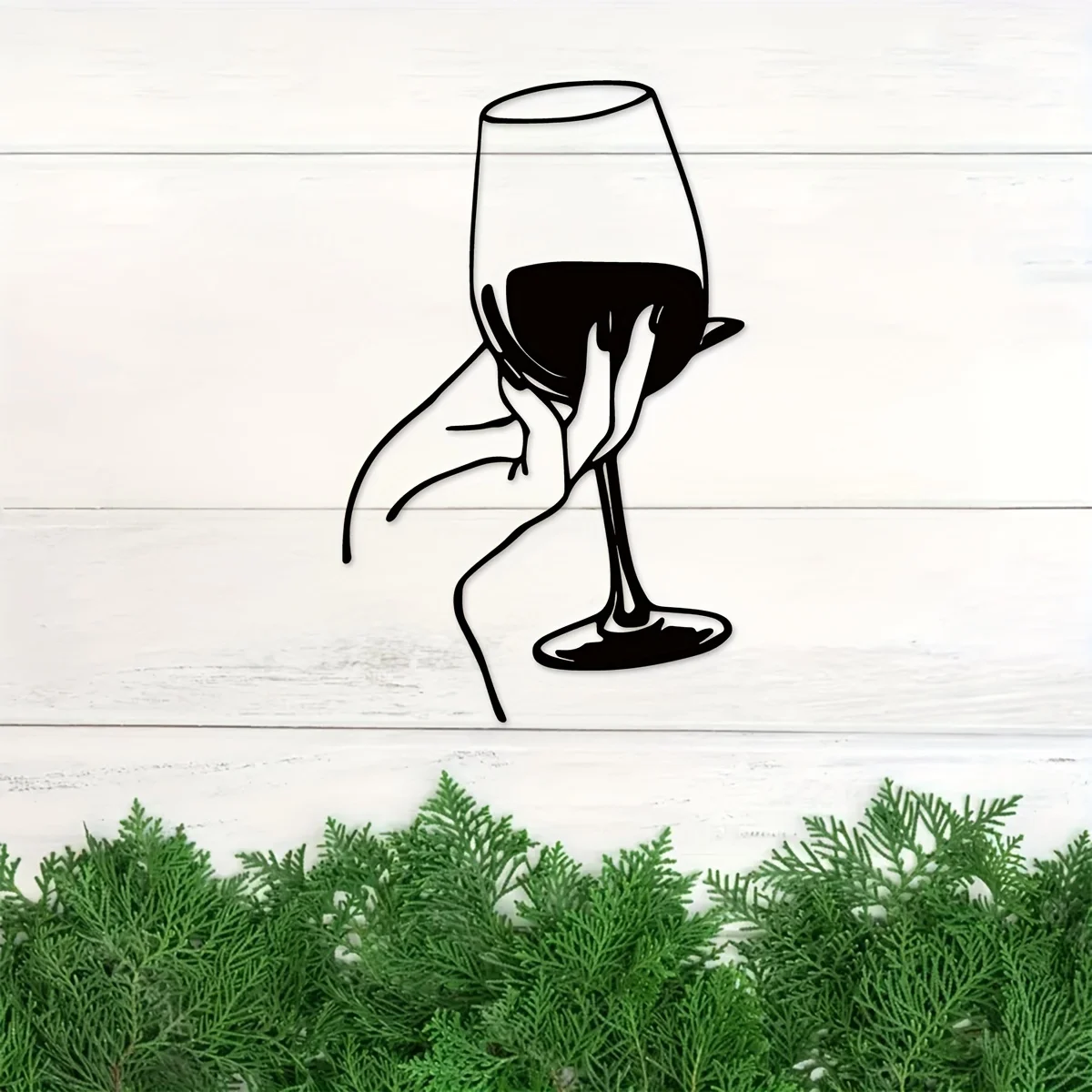 Wine Lover Lady Hand Metal Wal - Home Goods Bathroom review and price