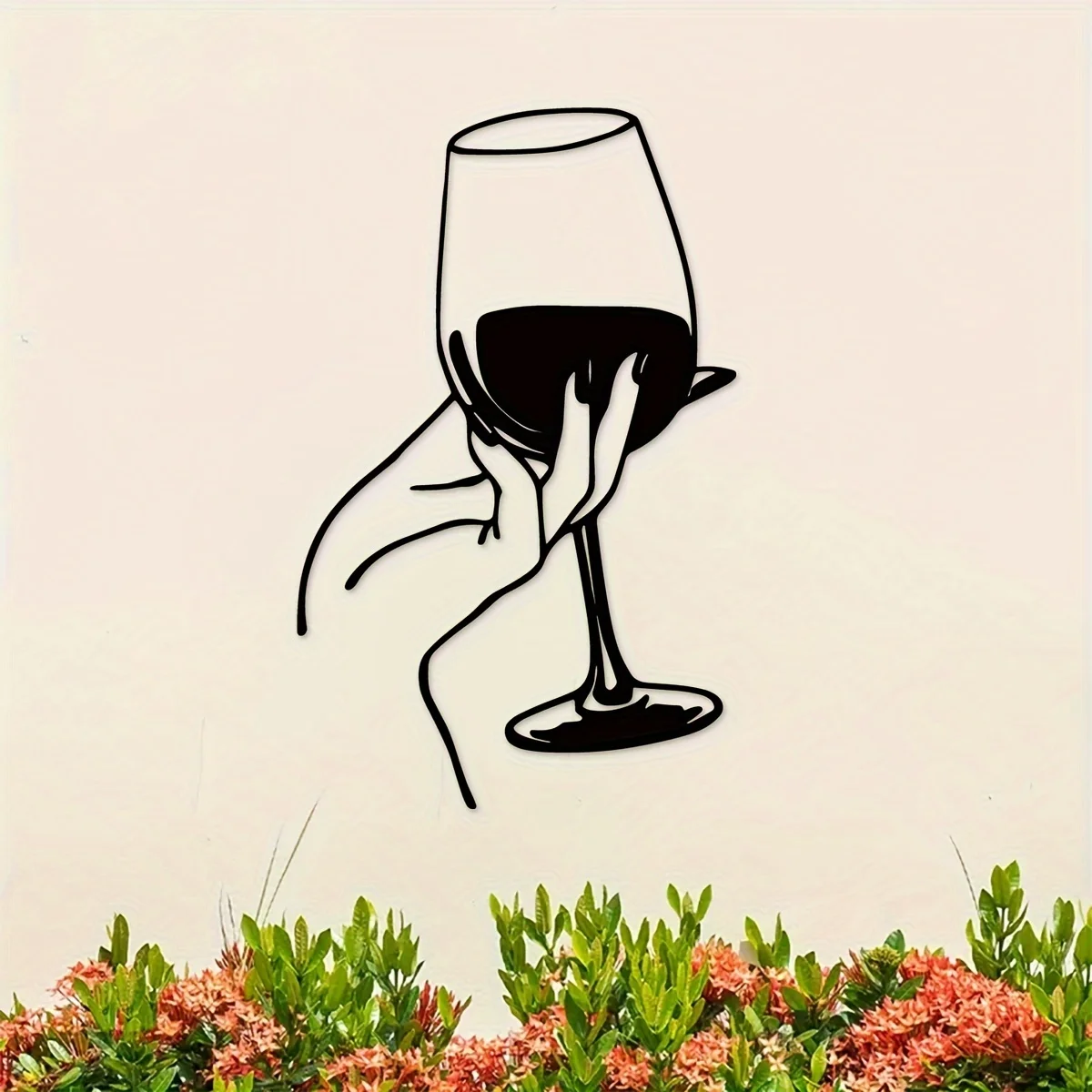 Wine Lover Lady Hand Metal Wal - Home Goods Bathroom review and price