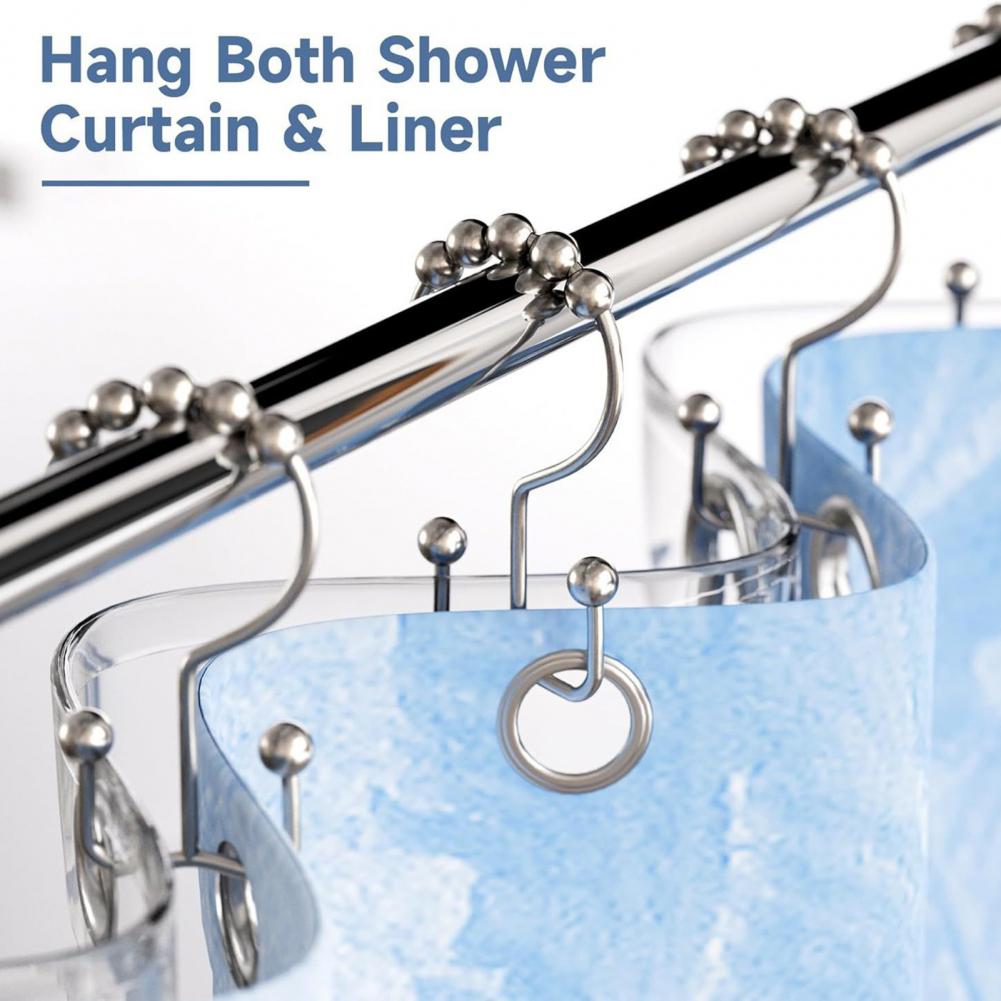 12pc Metal Shower Curtain Ring - Shower Curtain Liner review and price