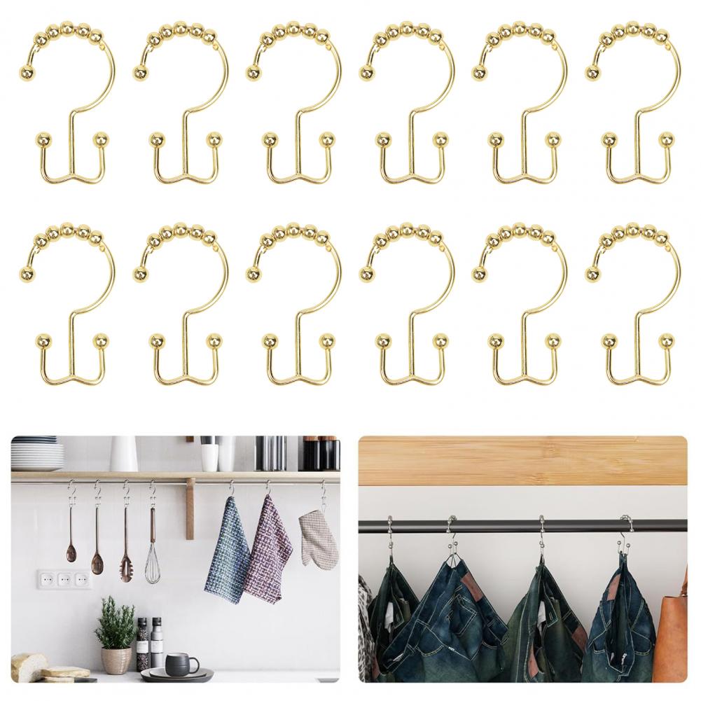 12pc Metal Shower Curtain Ring - Shower Curtain Liner review and price