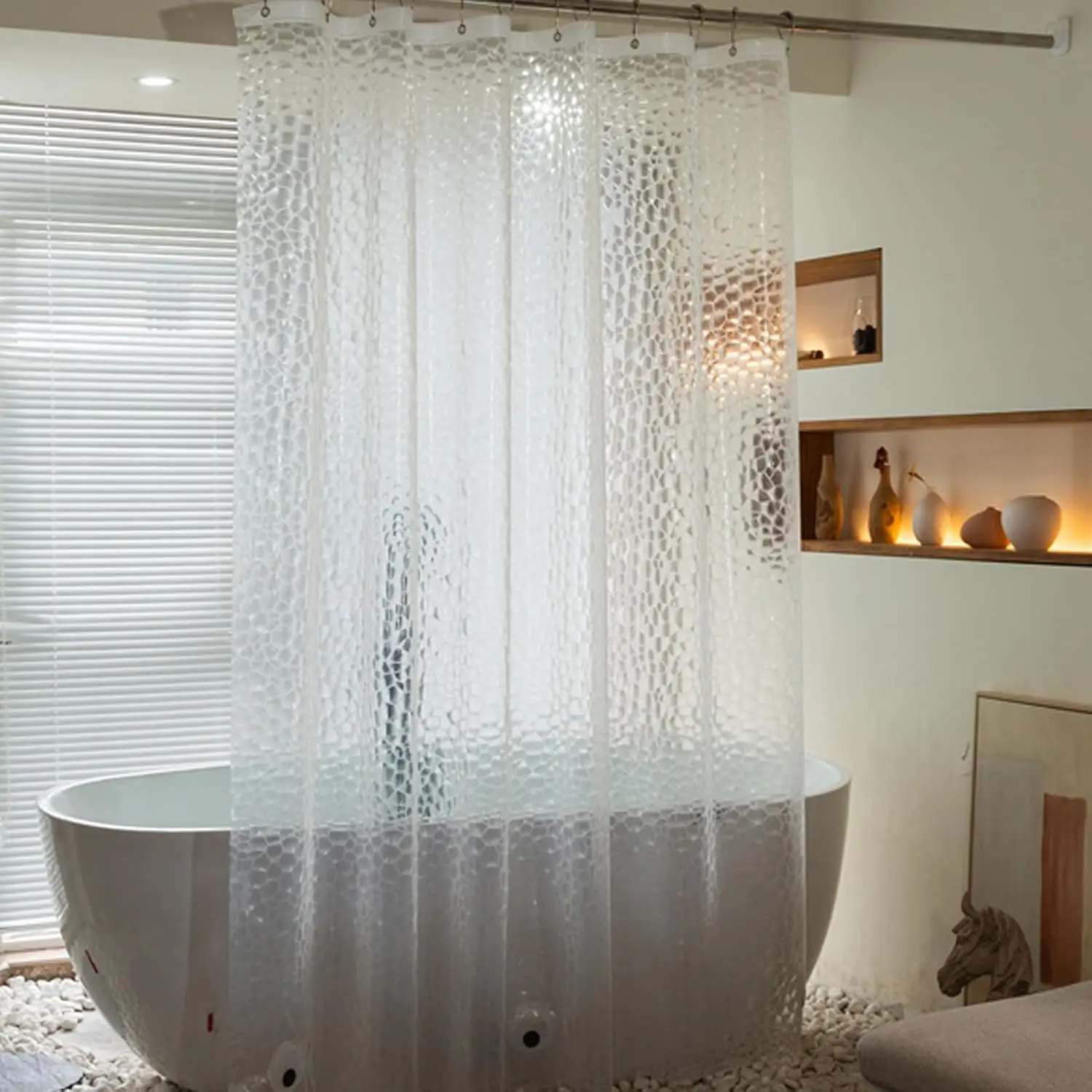 3D Water Cube Shower Curtain L - Shower Curtain Liner review and price