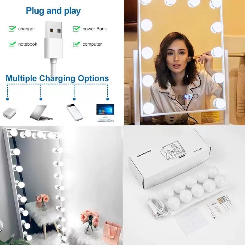 LED Light Paste Mirror Makeup  - Home Theater Bathroom review and price