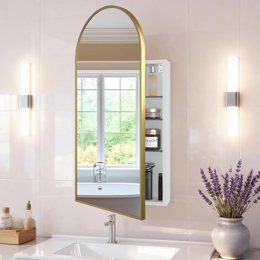 Luxurious Arched Gold Bathroom - Home Bathroom Furniture review and price