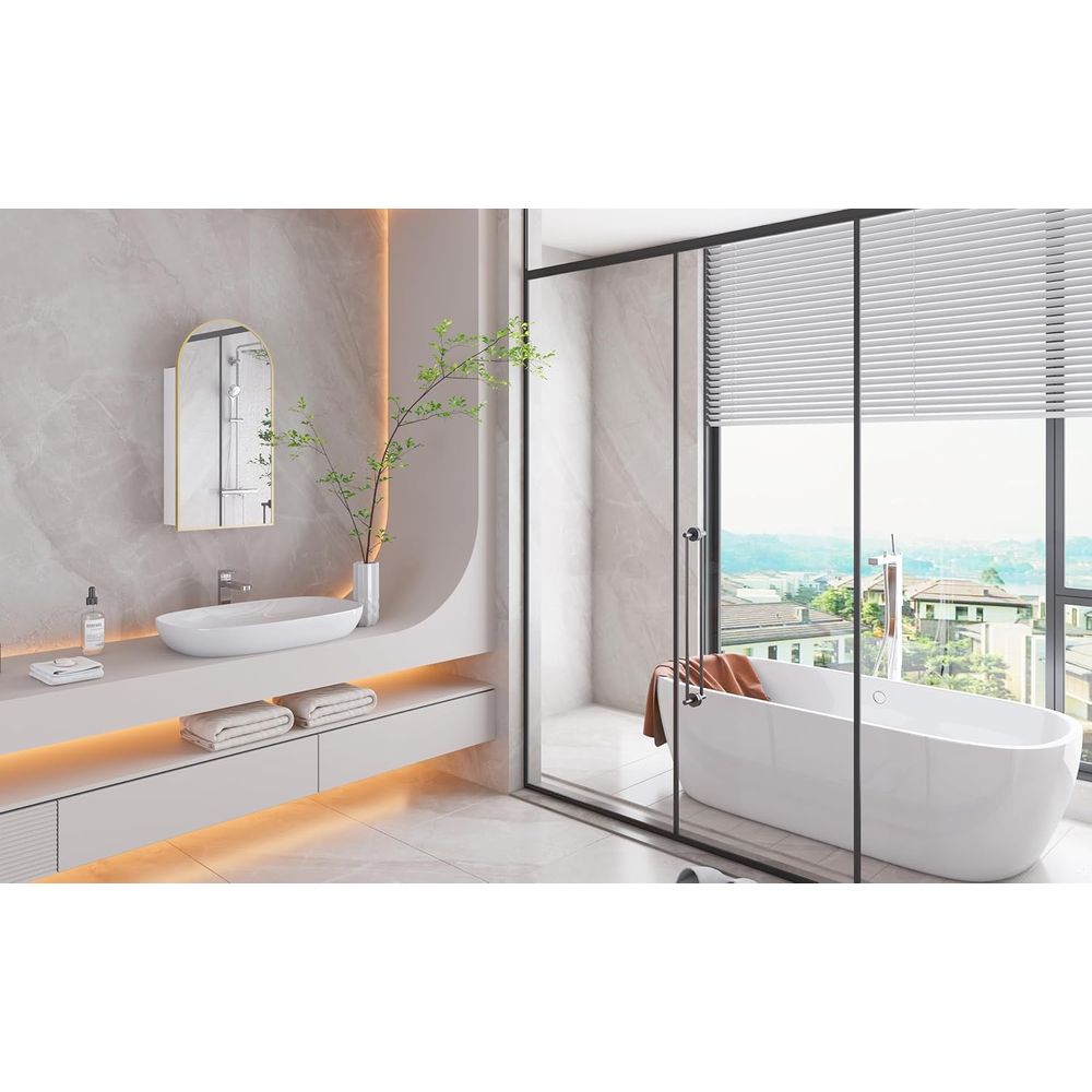 Luxurious Arched Gold Bathroom - Home Bathroom Furniture review and price