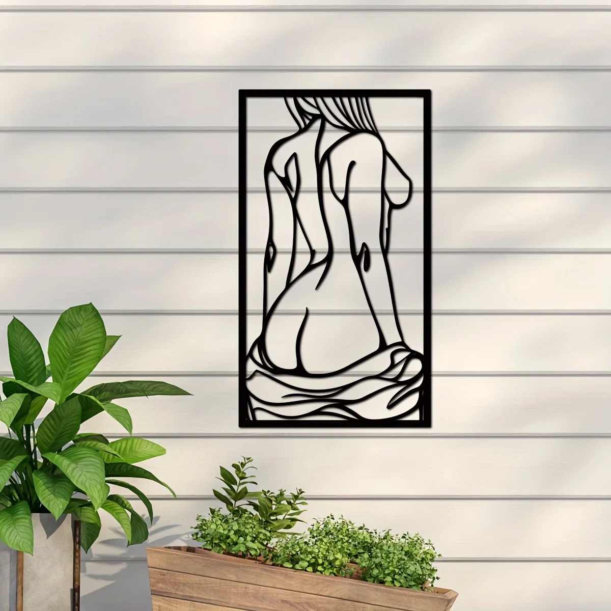 1pc Metal Art Wall Decor, Blac - Home Goods Bathroom review and price