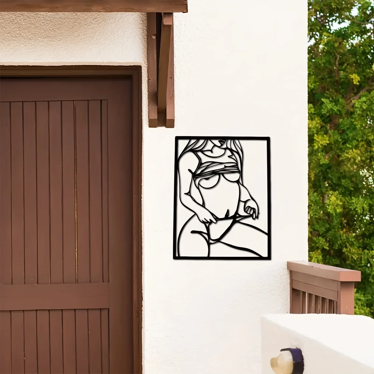 1pc Metal Art Wall Decor, Blac - Home Goods Bathroom review and price