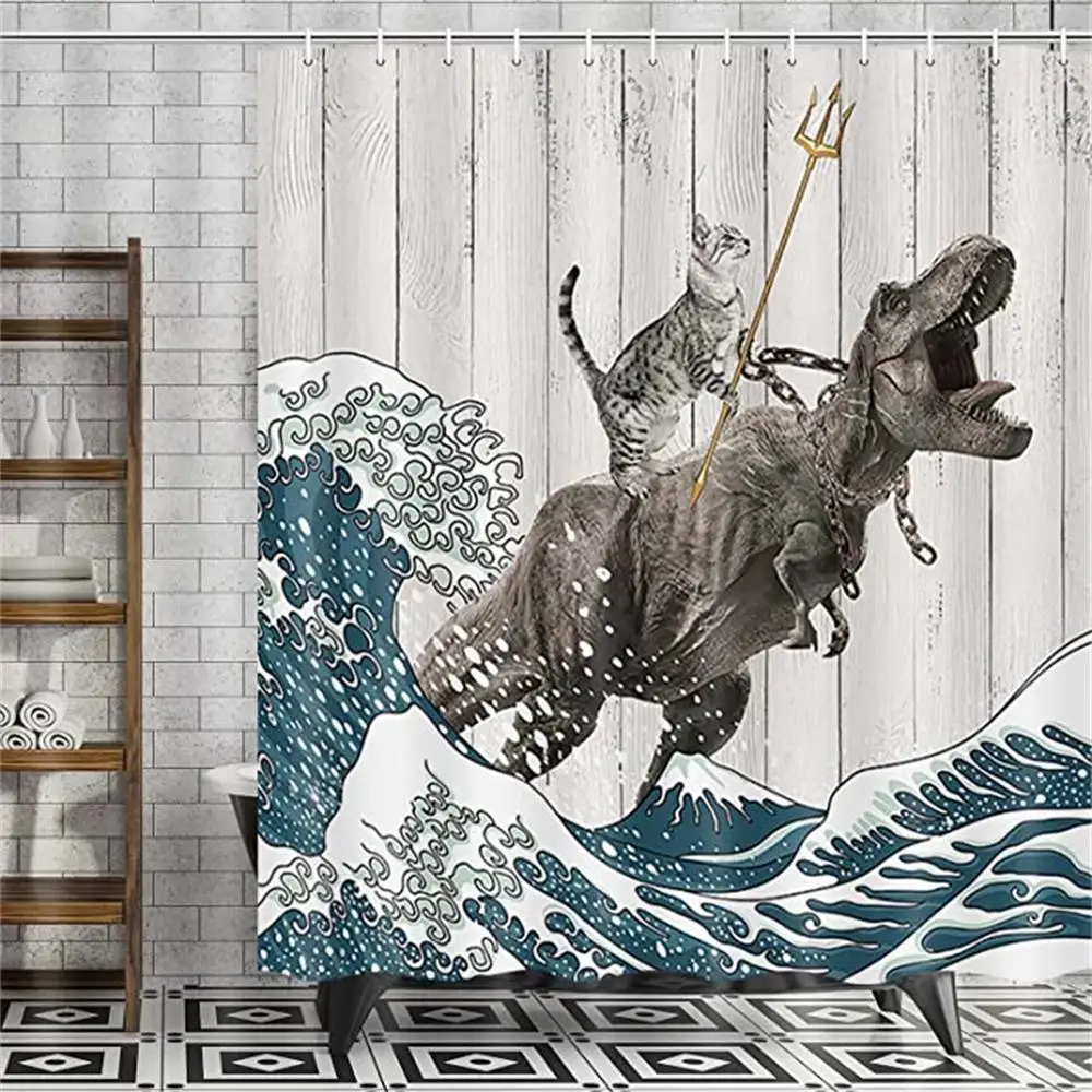 Funny Cat Shower Curtain, Cool - Shower Curtain Liner review and price