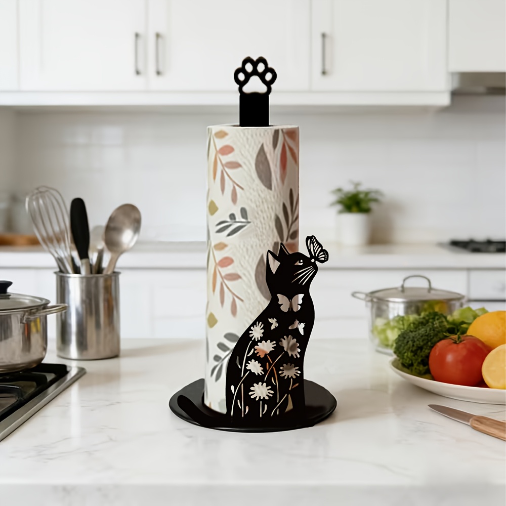 1 Piece 2D Flat Cute Black Cat - Home Bathroom Paper Towels review and price