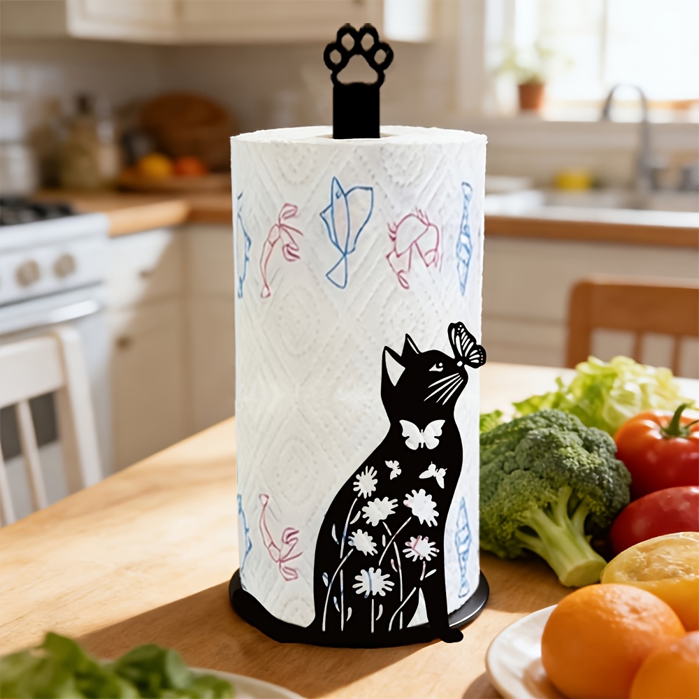 1 Piece 2D Flat Cute Black Cat - Home Bathroom Paper Towels review and price