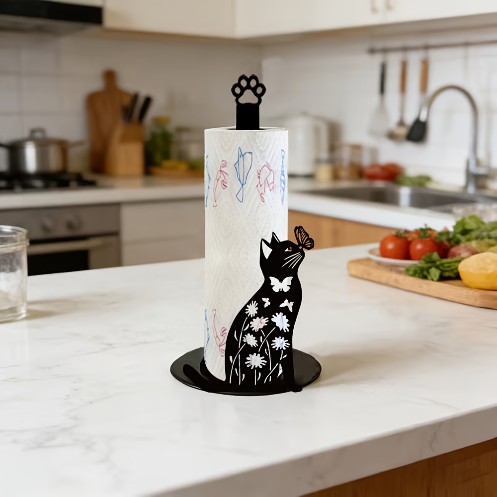 1 Piece 2D Flat Cute Black Cat - Home Bathroom Paper Towels review and price