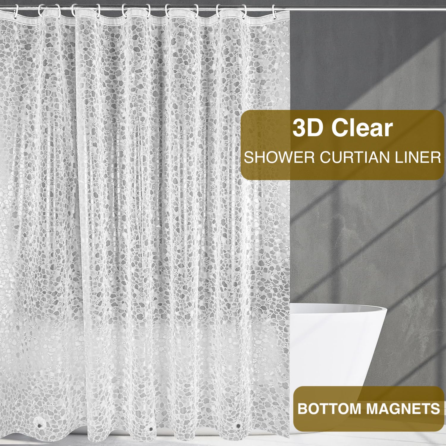1pc Bathroom Shower Curtain Li - Shower Curtain Liner review and price