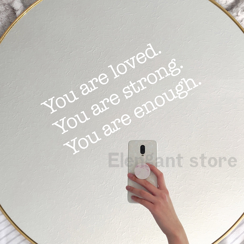 I Am Loved Worthy Enough Mirro - Home Theater Bathroom review and price