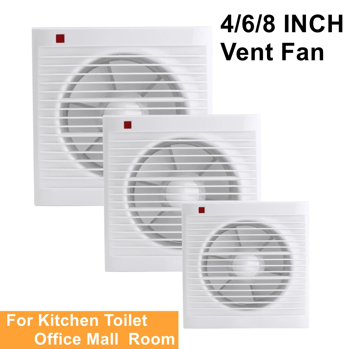 4 Inch 6 Inch 8 Inch 220V Mute - Home Bathroom Fan review and price