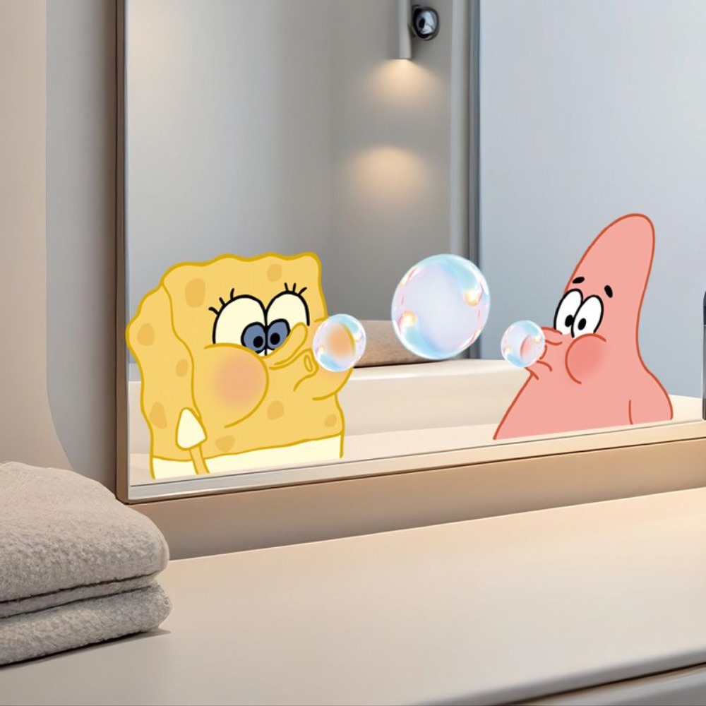 SpongeBob Bathroom Mirror Deca - Home Theater Bathroom review and price