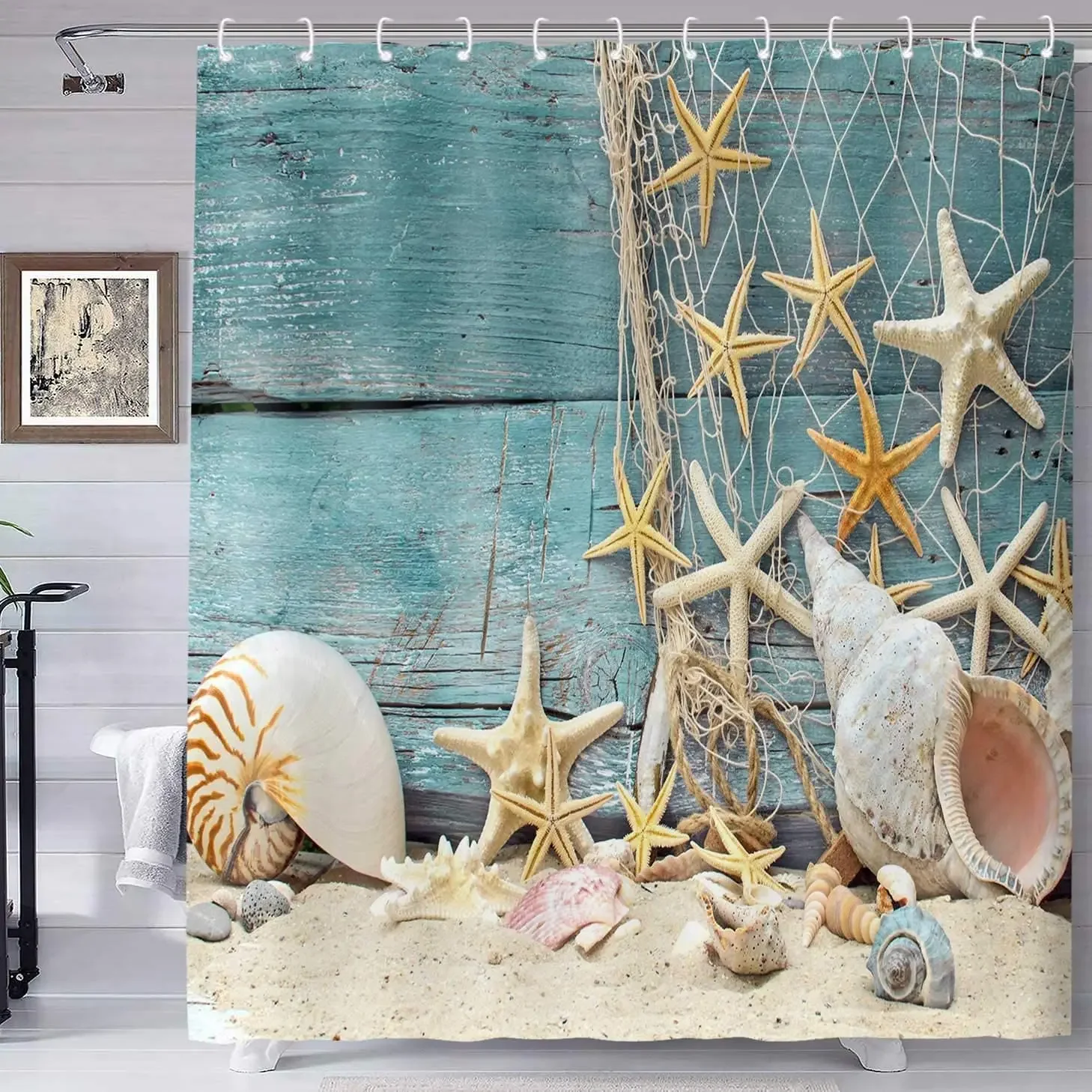 Seashell Shower Curtain Summer - Shower Curtain Liner review and price