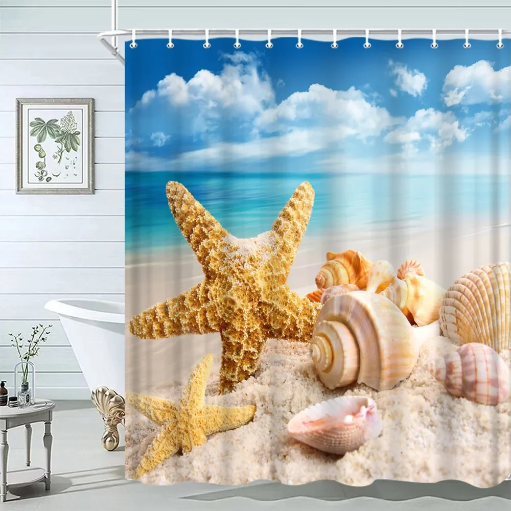 Seashell Shower Curtain Summer - Shower Curtain Liner review and price