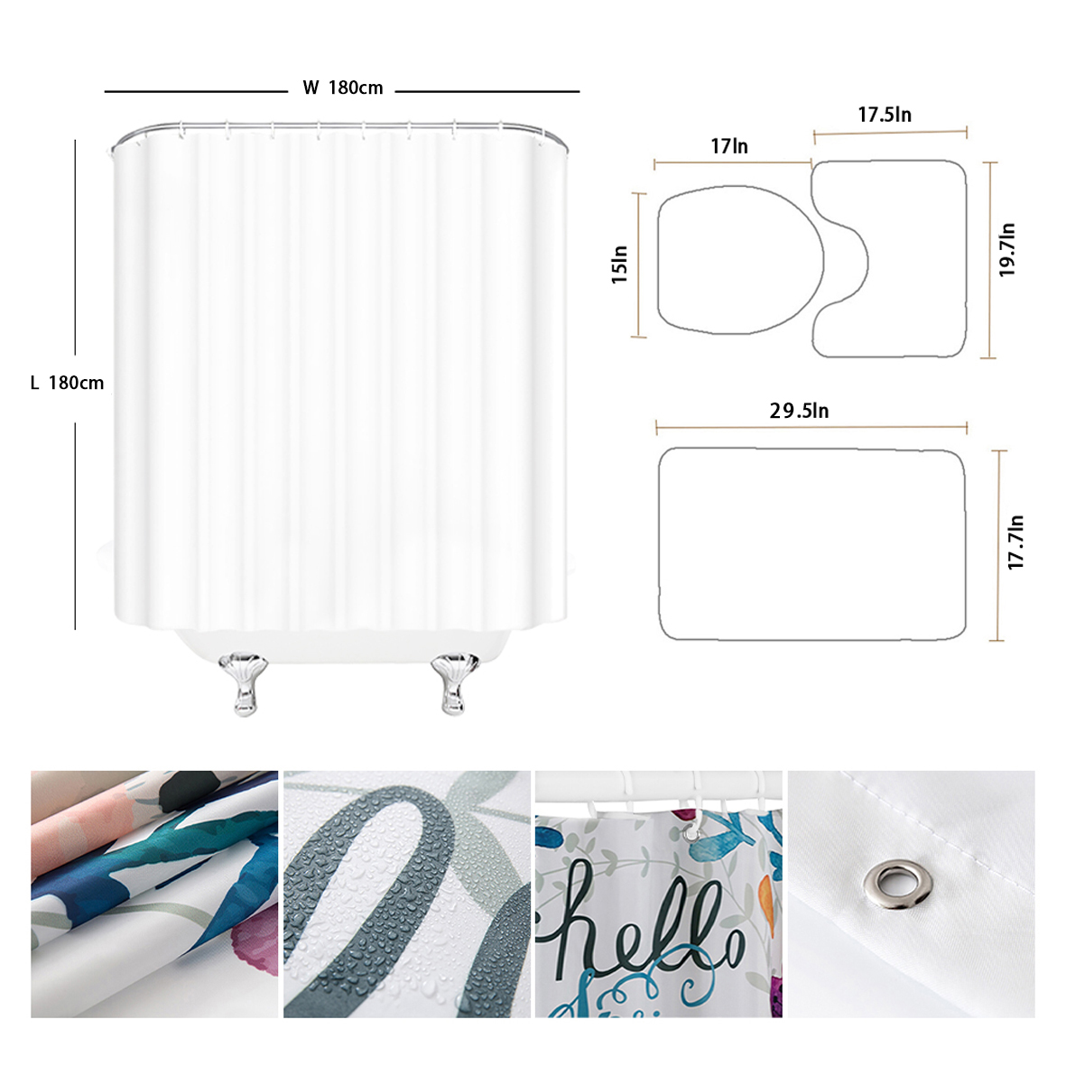Custom Shower Curtain Bathroom - Shower Curtain Liner review and price